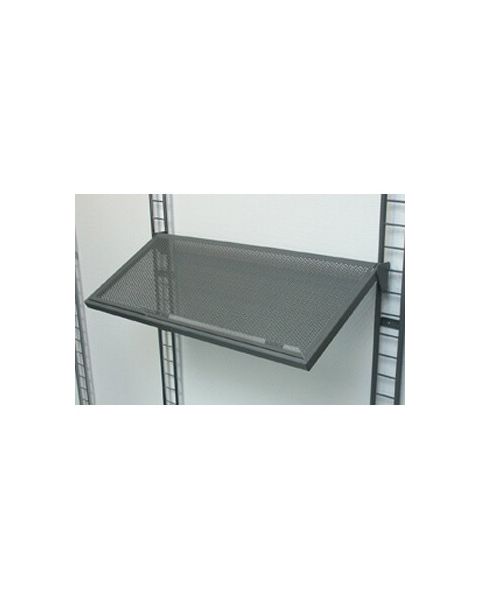 Skrå U-hylde m/ metalhulplade (91 x 37 cm) - passer t/ 12 mm. ( multitilbehør bla. Framework)