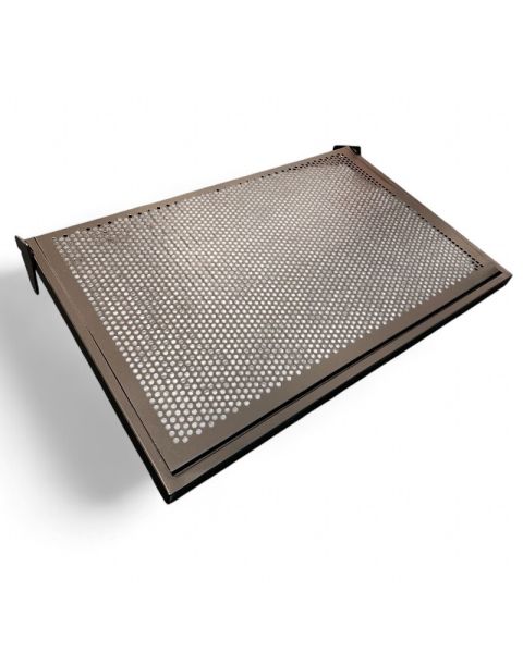 U-hylde, skrå, med metalhulplade, sort, 61 x 37 cm ( husk Akrylforkant varenr: 9141-00)