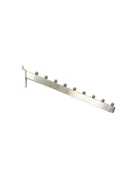 Fronthæng, til panel, skrå, med kugler, krom, 35 cm