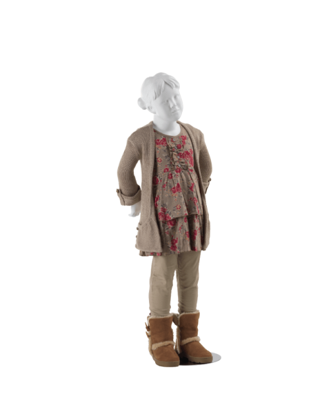 Pige børnemannequin  7-8 år. Skulptureret hår