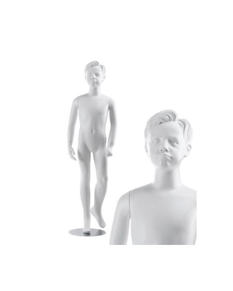 Drenge børnemannequin (9-10 år). Skulptureret hår