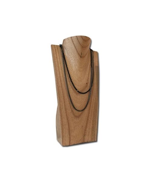 Halssmykkedisplay, træ, natur, H30 cm