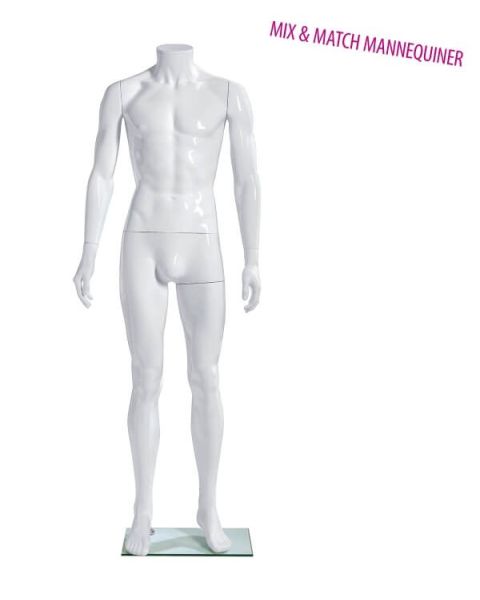 Herremannequin - Classic. H 184 cm. - (Mix and Match serien). Vælg farve