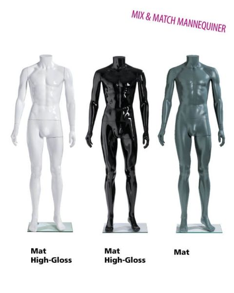 Herremannequin - Classic. H 184 cm. - (Mix and Match serien). Vælg farve