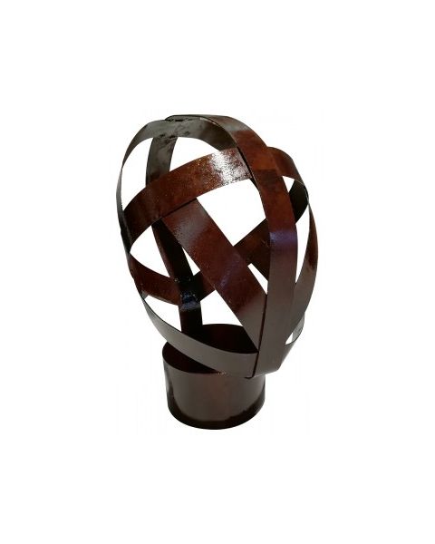 Hoved display i metal.  63 x H 31 cm. Rust look