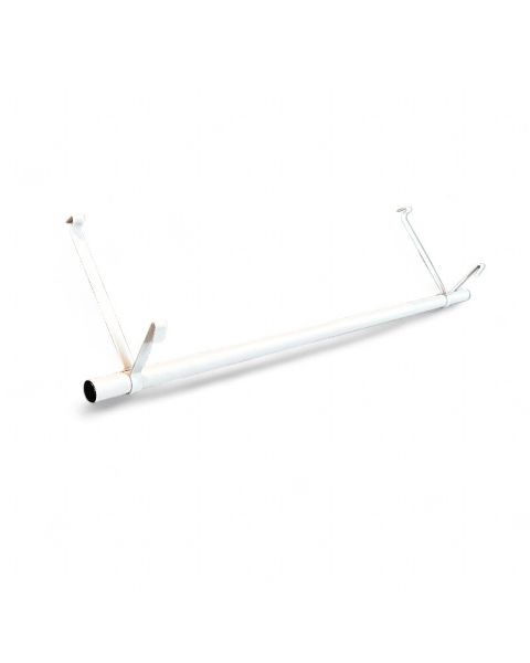 Tubo, bøjlestang, med 2 ophæng, hvid, 122 cm