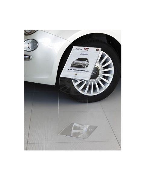 Skilteholder til str. A4. Plexiglas. H60 cm.