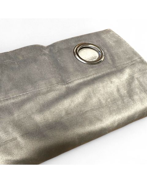 Forhæng, lys grå velour H 245 ( kovser )