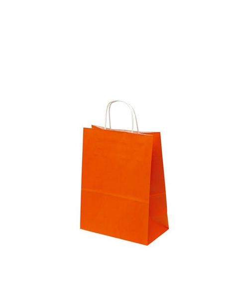 Papirpose, orange, 24 x 12 x H31. 50 stk.