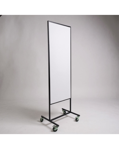 Gulvspejl - Dobbelt rullespejl - sort