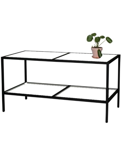 Luton 2 - Sort stel - Salgs- / oplægsbord. 160 x 80 x H84 cm. Vælg bordplade