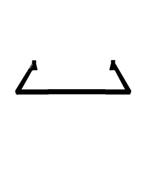 U-bøjlestang, til panel, sort, B60 x D28 cm