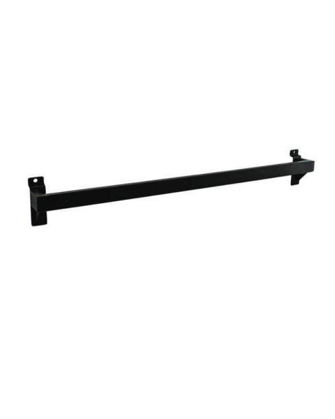 Dekostang, til panel, sort, B60 x D4 cm
