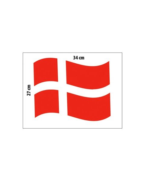 Stort dansk flag (B 34 x H 27 cm.)
