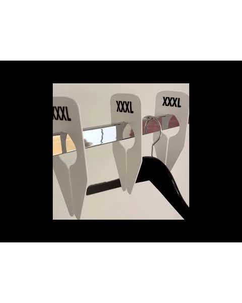 Konfektionsnumre, aflange sorte. Vælg størrelse