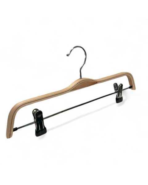 Formspændt buksebøjle, med klemmer, natur, 36 cm.