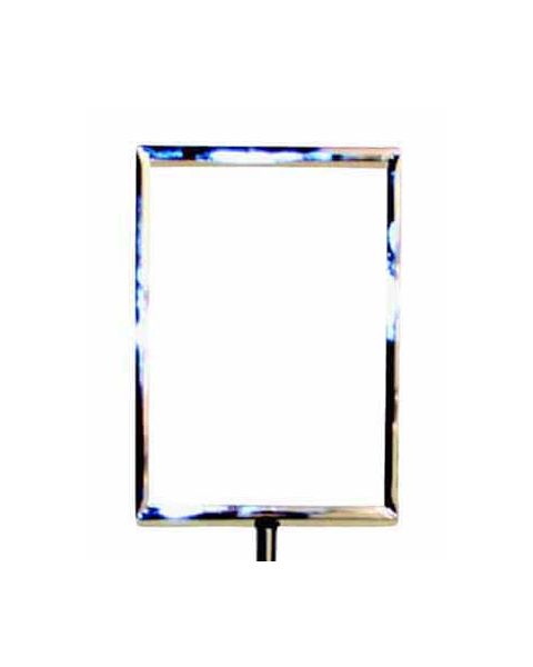 Skilteramme, A4, metal, krom