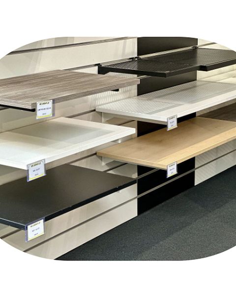 Melamin hylde. SUPER-PRISER. Vælg farve og mål