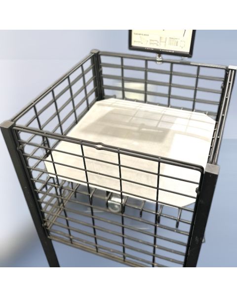 Bundhylde, plastplade til BOXER salgskurv -Tubo, plastplade, frostet, 44 x 44 cm.