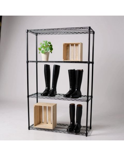 Reol - TUBO (B 122 x D 46 x H 220 cm.) - Sort, let blank