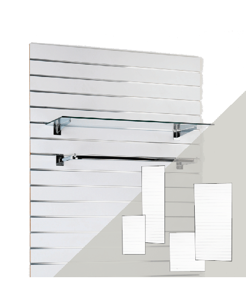Rillepanel, Grå. 10 cm. Standard. Inkl. alulister. Vælg størrelse.