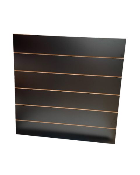 Rillepanel (120x 120 cm) u/lister - Sort. 20 cm - 5 spor.