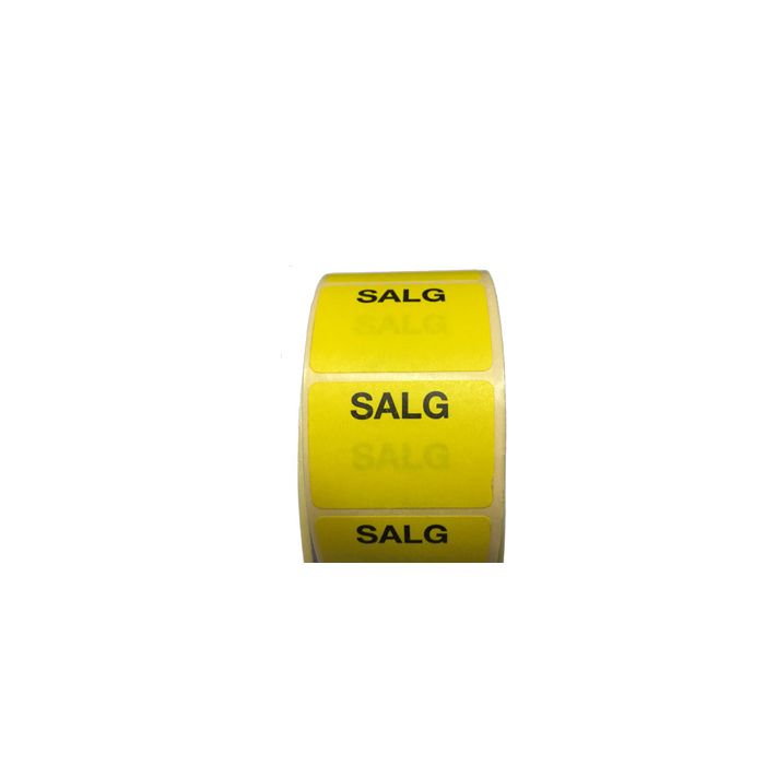 Etikette gul - SALG - 1.000 stk.