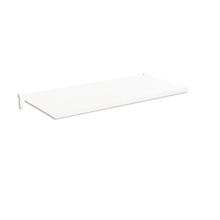 U-hylde m/ metalhulplade (91 x 37 cm), Hvid