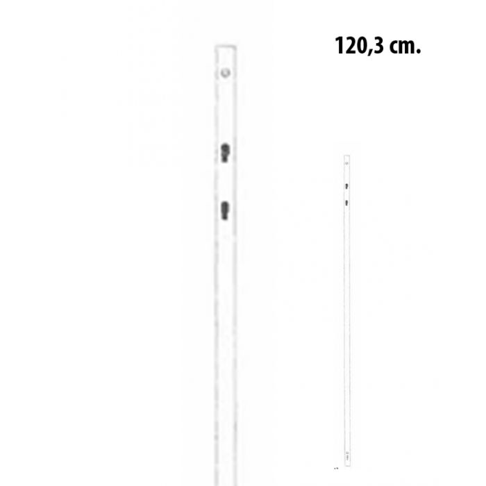 Skinne 120,3 cm.  t/ enkeltsidet panelgondol 147,5 cm, hvid
