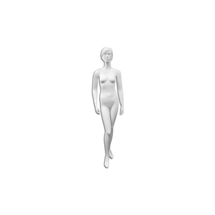 Hvid standard damemannequin med lige arme