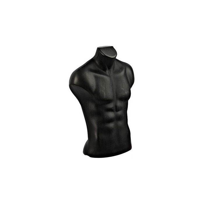 Basic, torsooverdel, herre, sort, bryst 85, talje 82, højde 67 cm (Serie 5000)