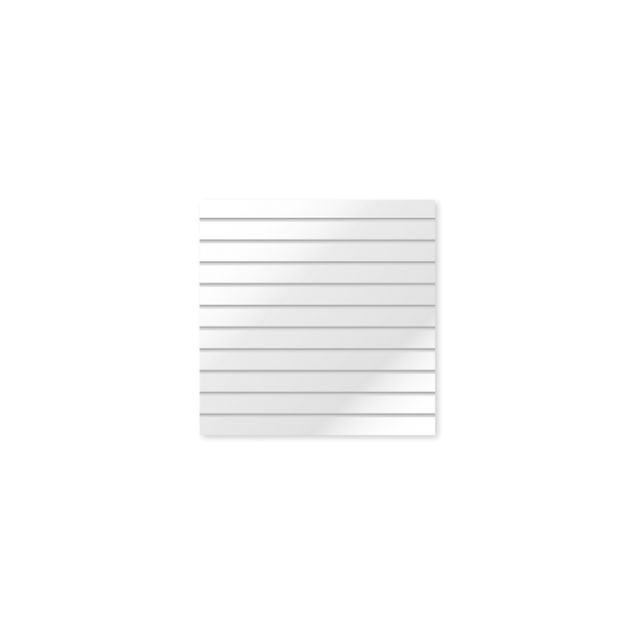 Rillepanel (120x 120 cm) u/lister - Hvid højglans. 10 cm - 11 spor.