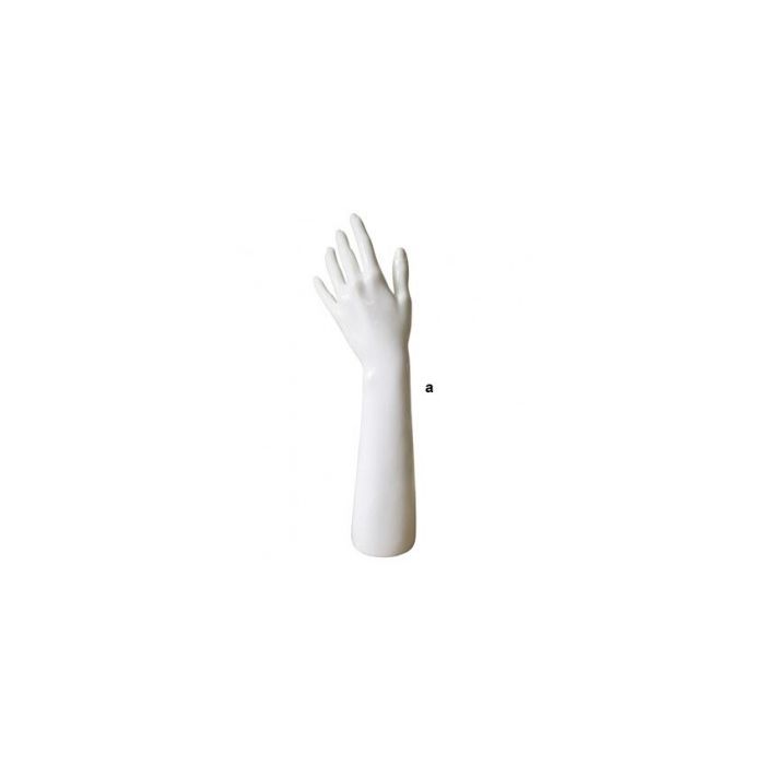 Smykkehånd. a=36,5 cm. Hvid højglansmalet plast