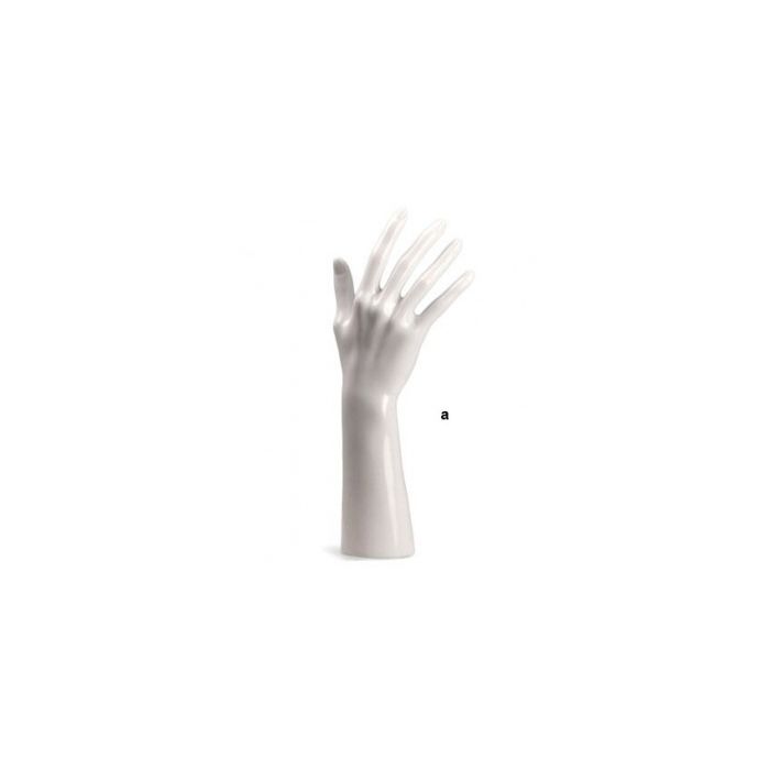 Smykkehånd. a=29 cm. Hvid højglansmalet plast