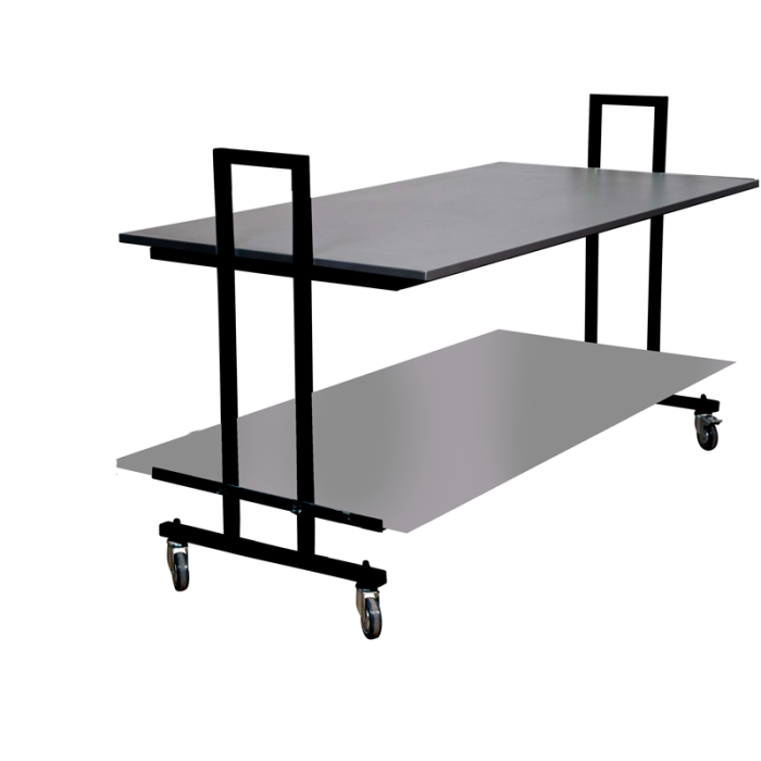 Sort L10 salgsbord med dobbelt bordplade.
Kommer med hjulsæt så det er nemt at flytte med. 
Salgsbordet er ikke galvaniseret.
B 155 x D 74 x H 90 cm.



Vælg farven på bordpladerne: Hvid, ahorn eller mørkegrå