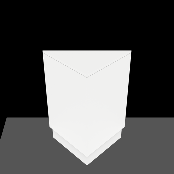 Basis Disk - hjørnemodul. Hvid