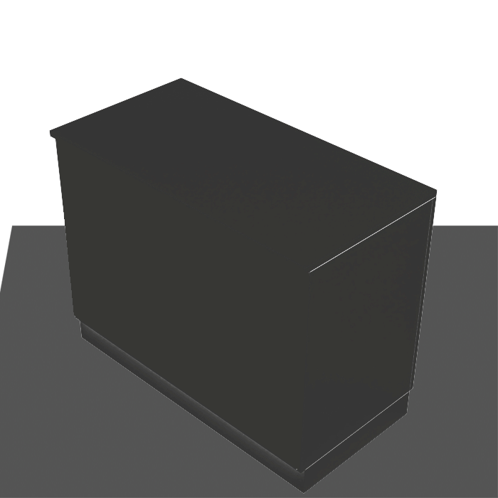 Basis Disk sort med 4 hylder. 118 x 60 x H96 cm