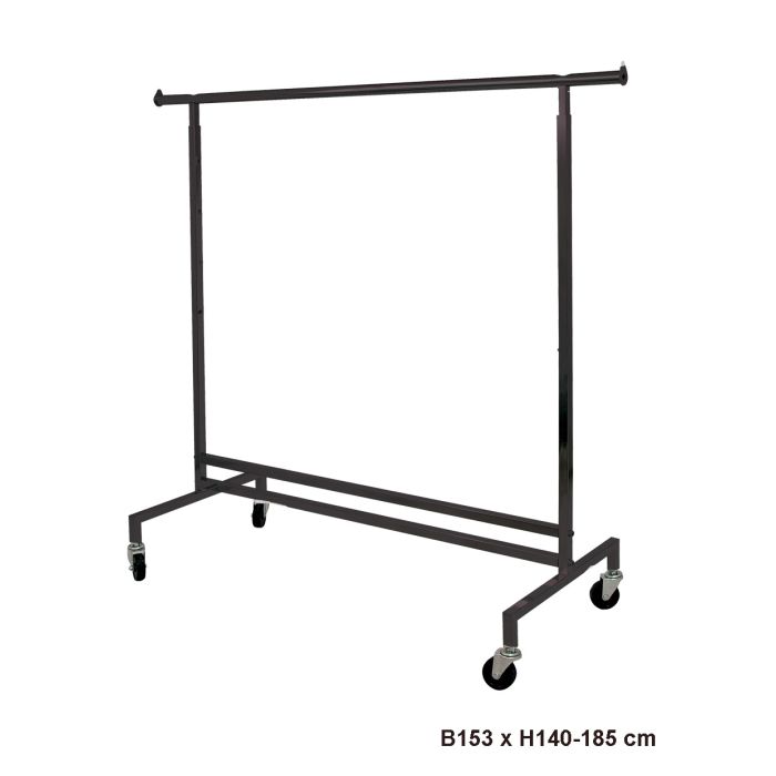 Disco II, højdejusterbar, sort , B153 x H140-185 cm