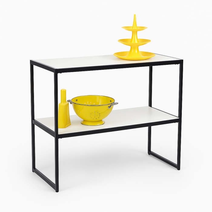 HAPPY! Oplægsbord med hvide melamin. B94 x D40 x H82 cm.