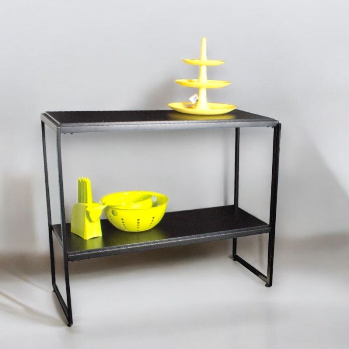 HAPPY! oplægsbord- / reol. B40 xD94 x H82 cm. Sort metal stel. Vælg farve på bordplade