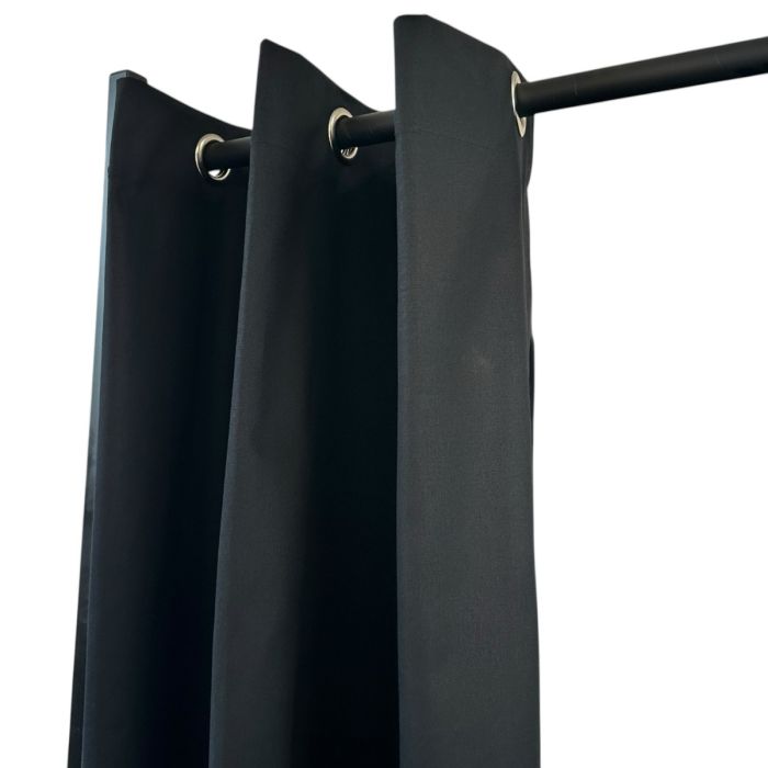 Forhæng, til 100 cm gardinstang med kovs Ø 3cm., sort, B135 x H193 cm.
