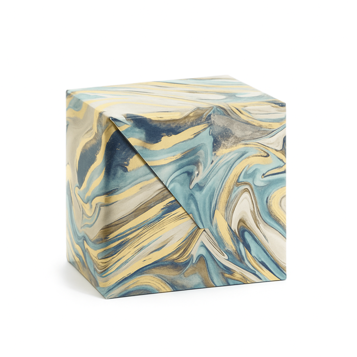 Gavepapir B 50 cm. Marmor look, coated papir. 100 mtr.