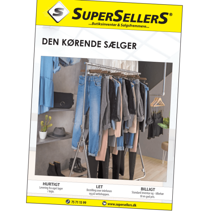 Den kørende sælger.
Alt i rejsestativer og kollektionsposer.