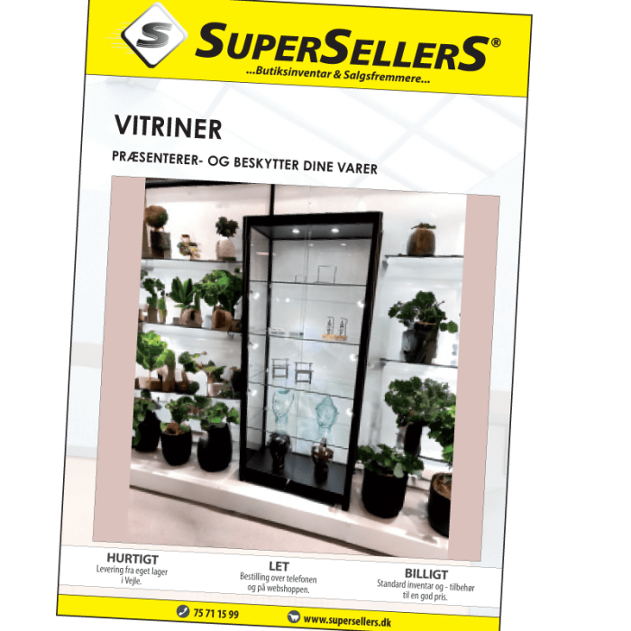 Katalog med glasvitriner