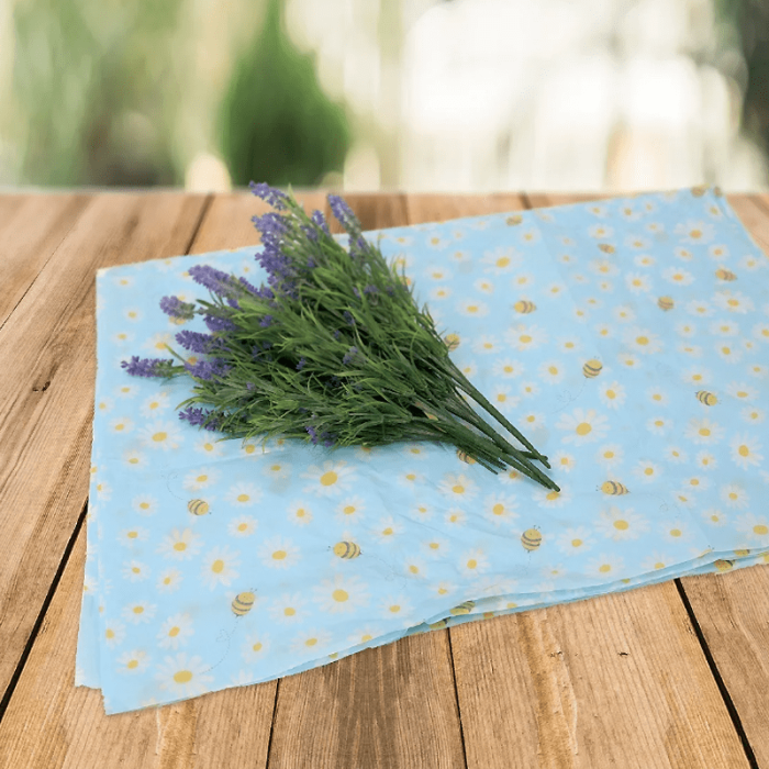 Silkepapir - 100 ark - m/bier og blomster