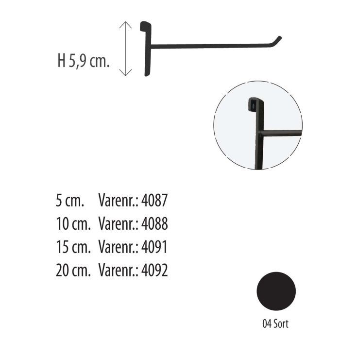 Varekrog t/ gitter. Sort
