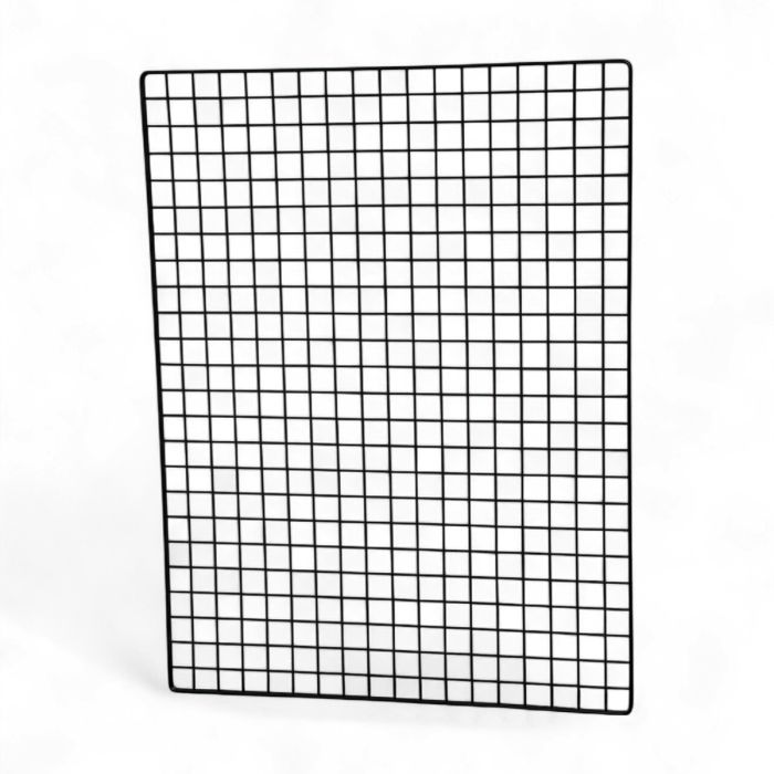 Dekorationsgitter, sort, 90 x H120 cm. Dobbeltramme til ophæng på væg eller loft