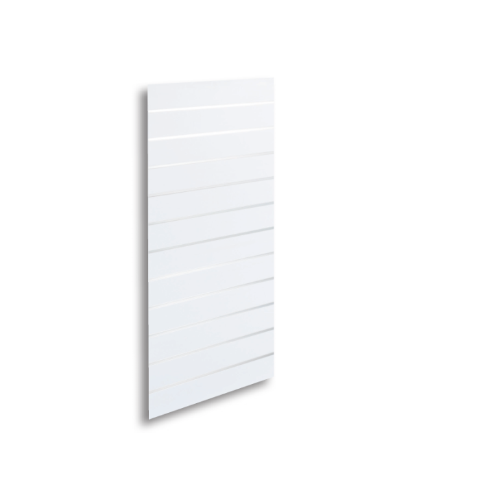 Rillepanel - 59,5 x 120 cm. - hvid - 10 cm. - Supersæt, let tekstur