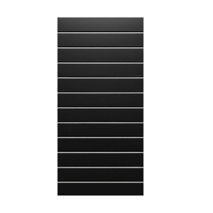 Rillepanel - 59,5 x 120 cm. - sort - 10 cm. - Supersæt, let tekstur