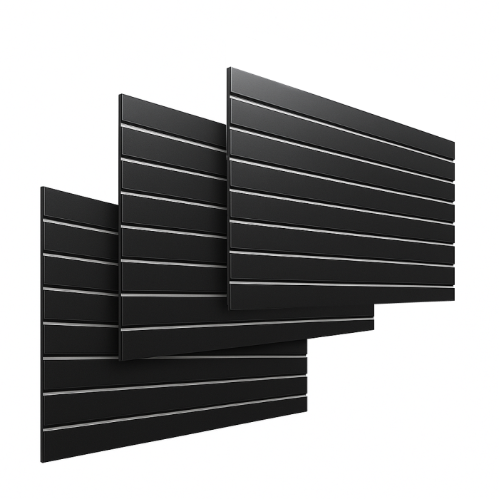 Rillepanel - 120 x 240 cm. - hvid - 10 cm. ( 3 stk. 120 x 80 ) - Supersæt, let tekstur